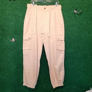 688 Pol Pink Floral Cargo Joggers